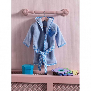 Халат флисовый серии Kidboo Lovely Birds, 100% полиэстер, размер 3, blue (Kidboo, 00-0013647 Blue размер 3)